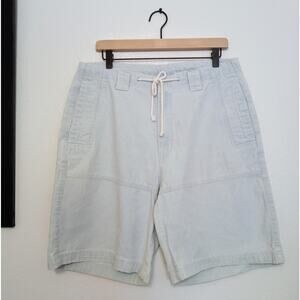 Vintage 80s Gitano Denim Shorts Mens Light Wash Button Zip Elastic Waist SZ 34 W